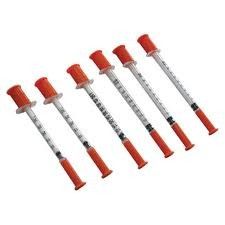 Seringues transparentes d'injection d'insuline du baril 1ml