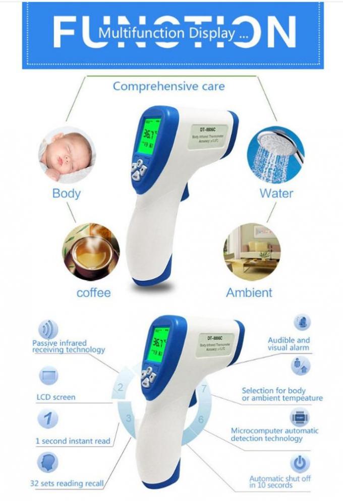 D'infrarouge thermomètre médical de contact non, bébé infrarouge de thermomètre de Digital